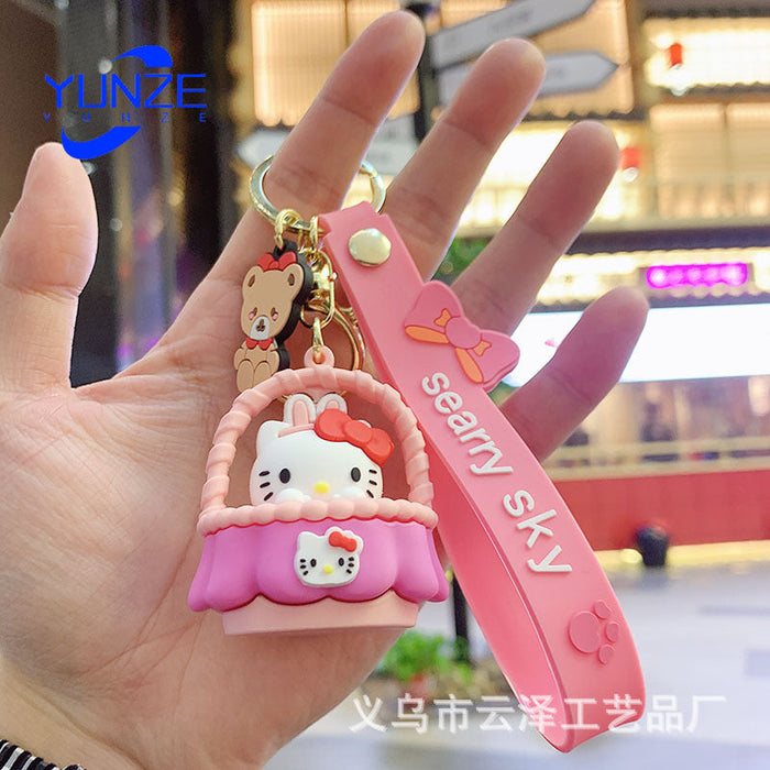 Wholesale Cute Flower Basket Doll Keychain JDC-KC-YunZ001