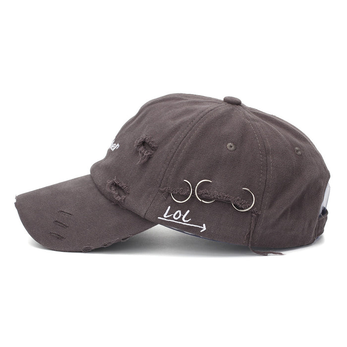 Wholesale Distressed Embroidered Letter Baseball Cap Sun Protection Everyday