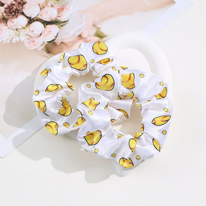 Wholesale Polyester Baseball Polka Dot Hair Tie JDC-HS-Shil005