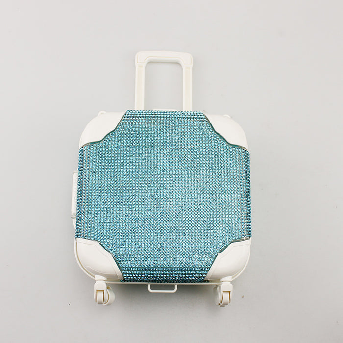 Wholesale Acrylic Rhinestone Storage Suitcase Lockable Decor Box For Jewelry And Keepsakes Casual Home Office Decor Resale Accessory