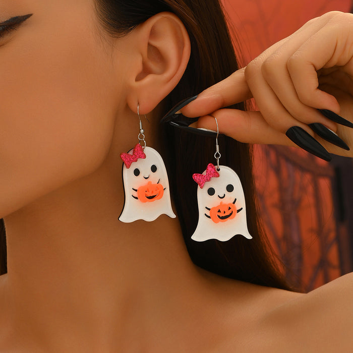 Wholesale Cute  Cartoon Ghost Pumpkin Acrylic Earrings Holiday Earrings