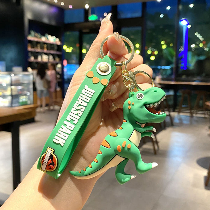 Wholesale Trendy Dinosaur Keychain Toy Metal Cartoon T-Rex Charm MOQ≥3