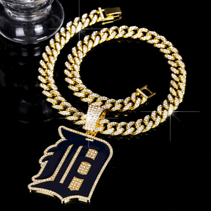 Wholesale Detroit Tigers Pendant Hip-Hop Necklace