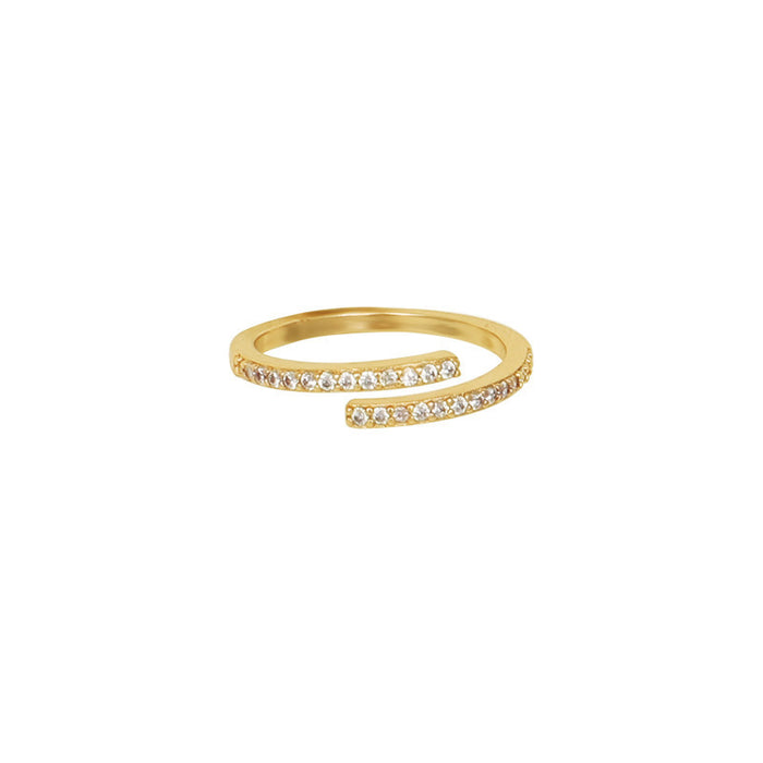 Wholesale Double layer ring, personalized hollow, simple and cold style, geometric opening, adjustable ring
