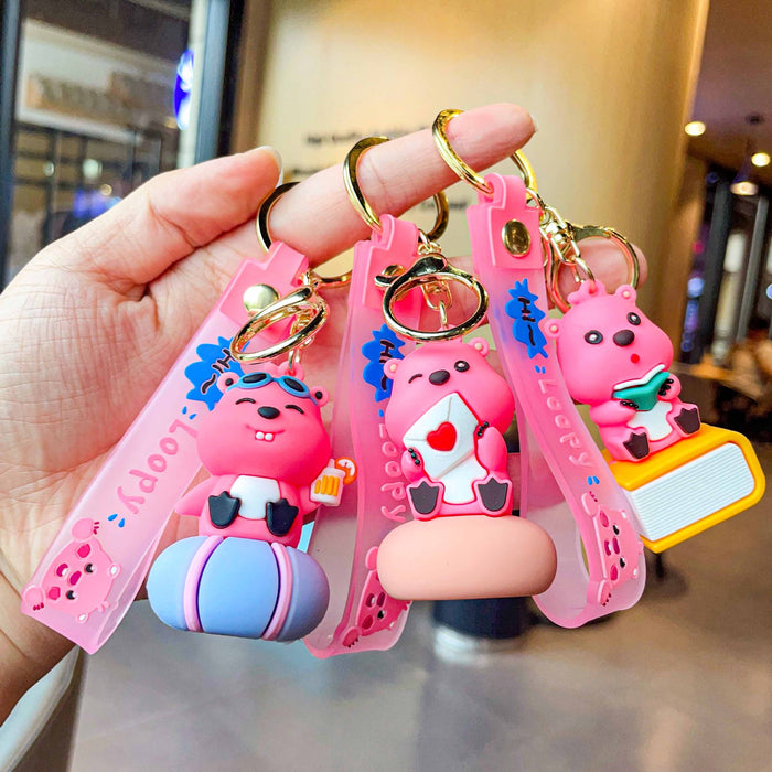 Wholesale PVC Cartoon Doll Keychain JDC-KC-LeZi034