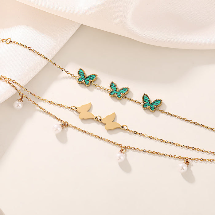 Wholesale Fashionable double-sided butterfly bracelet with a high-end feel