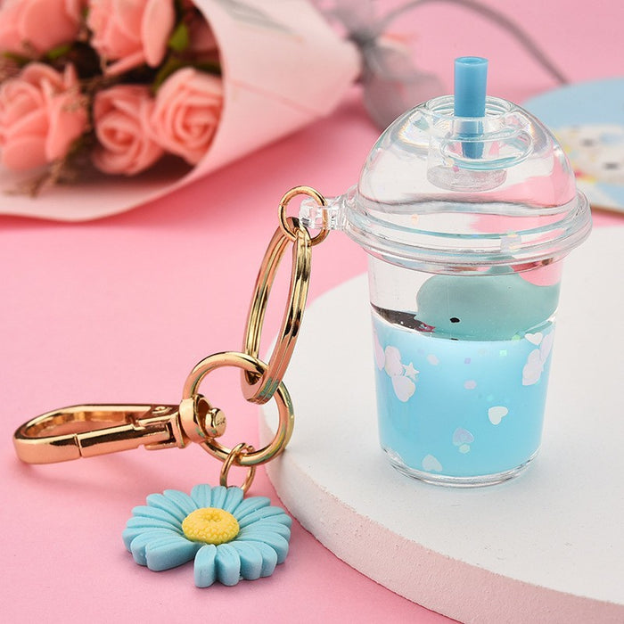 Wholesale Oil-Filled Bottle Aquarium Marine Animal Keychain