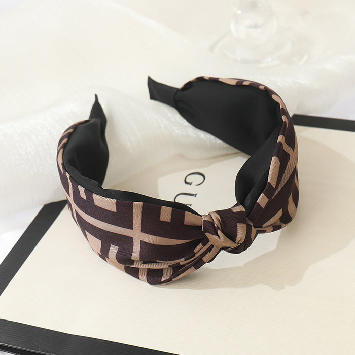 Wholesale Retro Wide Edge Cloth Headband JDC-HD-lankun001