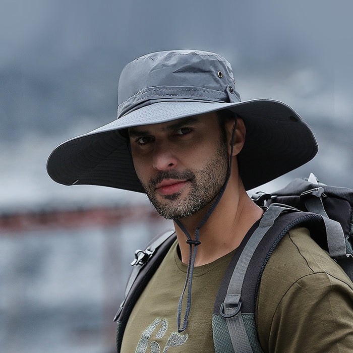 Wholesale Sun protection fisherman hat sunshade summer hat sun hat sports outdoor mountaineering UV protection large brim