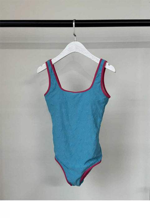 Wholesale Strap print suit, fashionable vest, one-piece swimsuit, simple design