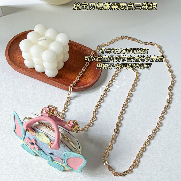 Wholesale Small Pink Elephant Shell Bag Mini Bag Pendant JDC-KC-JS001