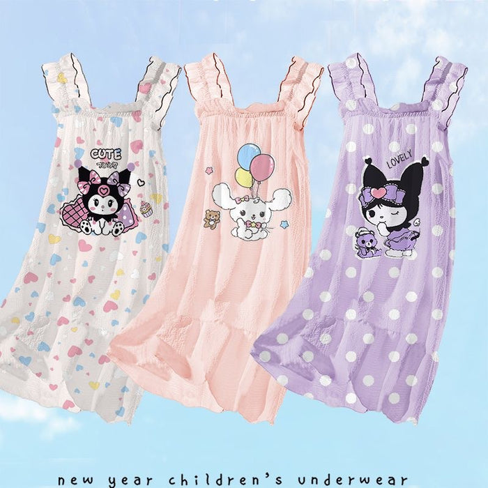 Wholesale Cartoon Cute Nightdress Thin Children Sling Pajamas JDC-PJ-XiaoHZ002