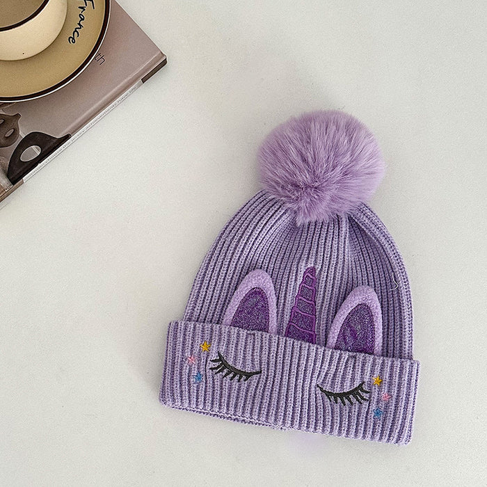 Wholesale Autumn and winter knitted wool hat double ball wool hat imitation fox fur hat