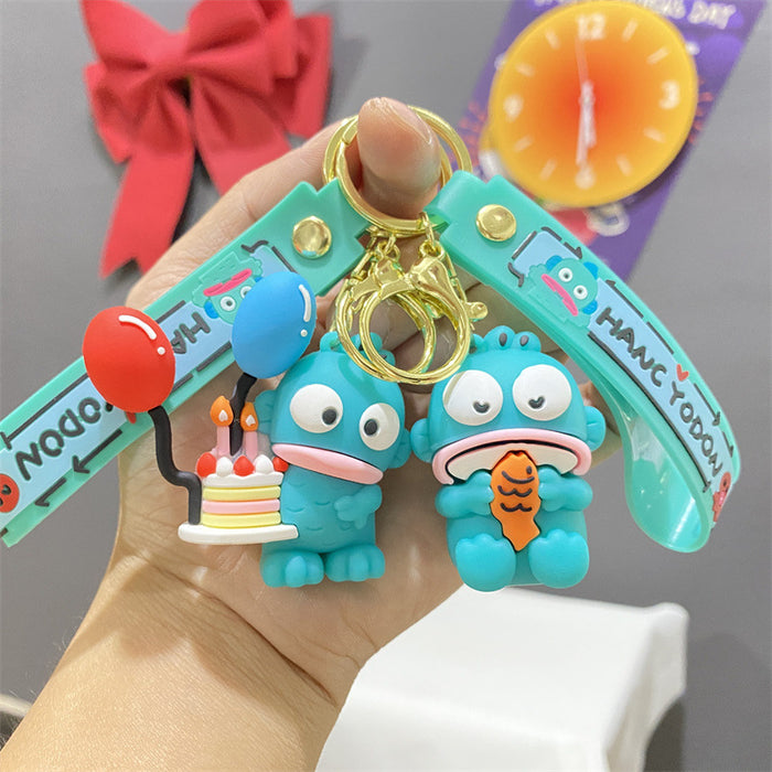 Wholesale Cute little fish PVC keychains for couples