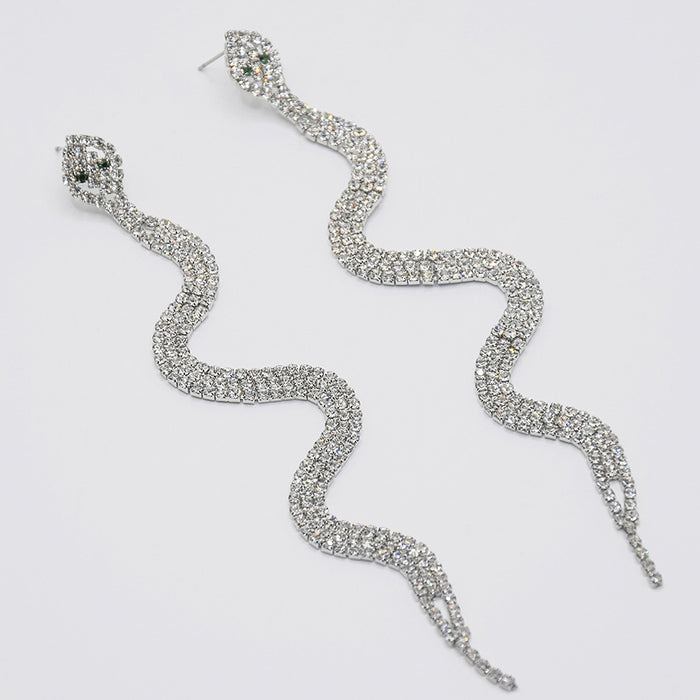 Wholesale Water Diamond Serpentine Earrings
