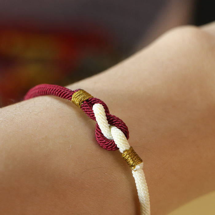 Wholesale Red rope everlasting longing for each other lovers bracelet jewelry keepsake commemorative diamond knot bracelet hand woven hand rope