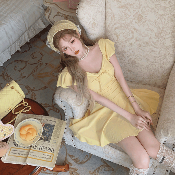 Wholesale New high-end one-piece hot spring skirt swimsuit