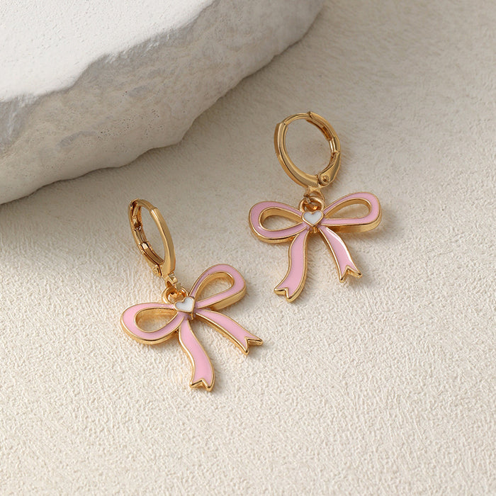 Wholesale Love Butterfly Knot Earnail Earpiece Cross Exquisite Earrings