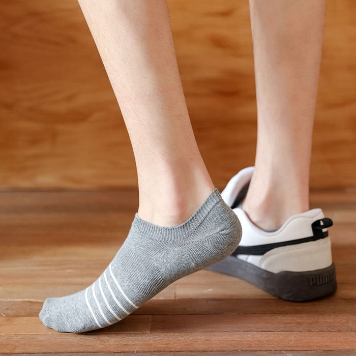 Wholesale Socks, striped short tube boat socks, low cut, sweat absorbing, breathable, invisible sports socks, cotton