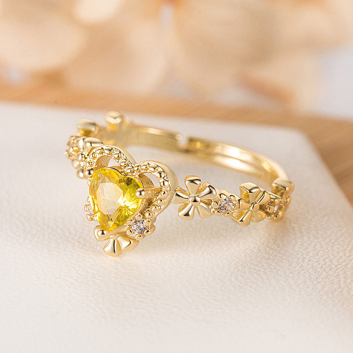 Wholesale Exquisite inlaid ring with trendy and personalized design, high-end temperament