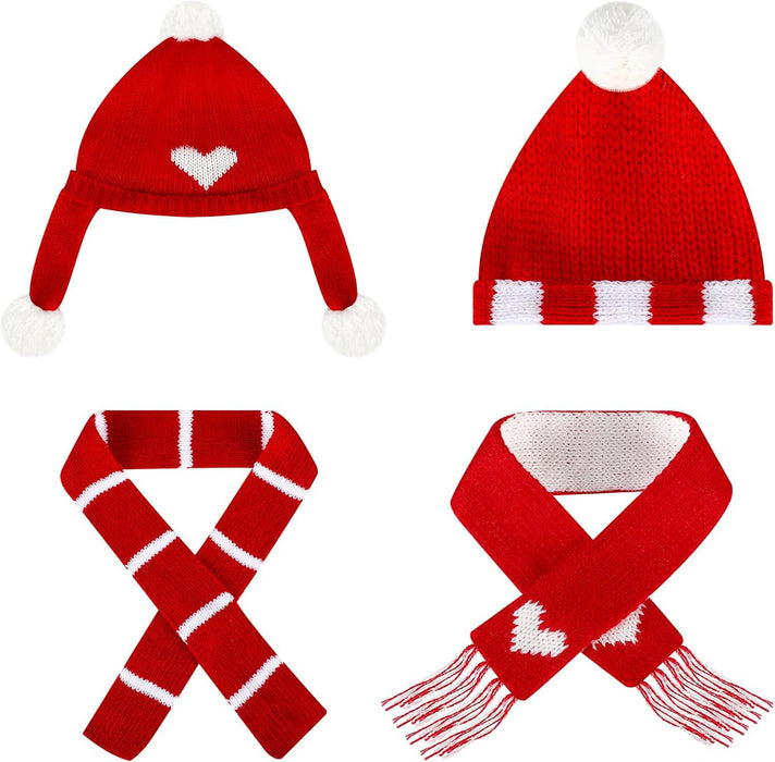 Wholesale Doll clothes Christmas mini snowman hat and f