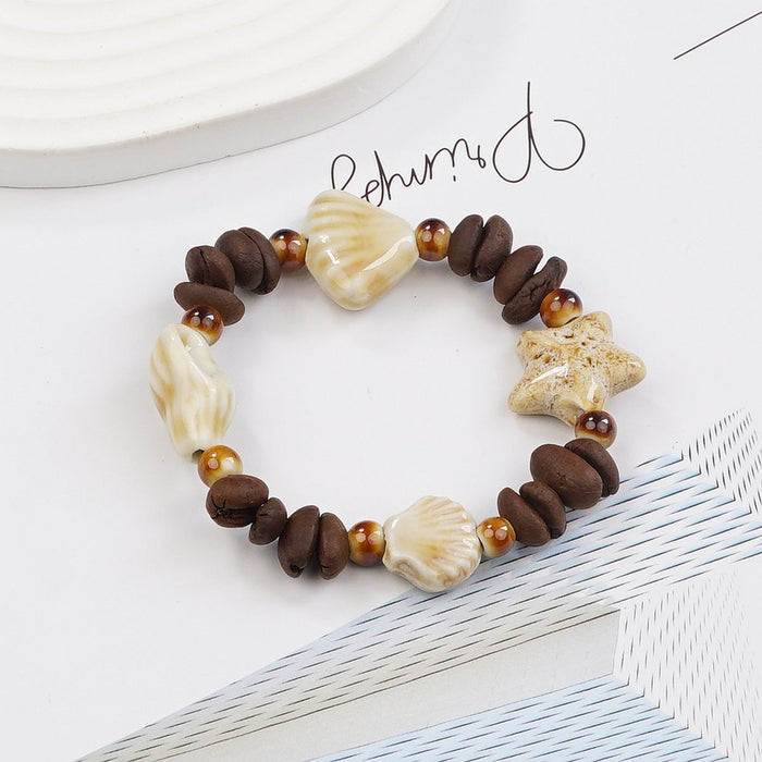 Wholesale New niche design starfish ceramic bracelet, unique couple style bracelet