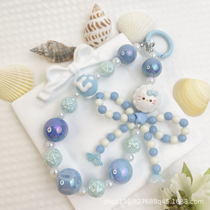Wholesale Creative Cartoon Hand-painted Beads Mobile Phone Hanging Chain Bag Decorative Pendant DIY Accessories for Girlfriends
