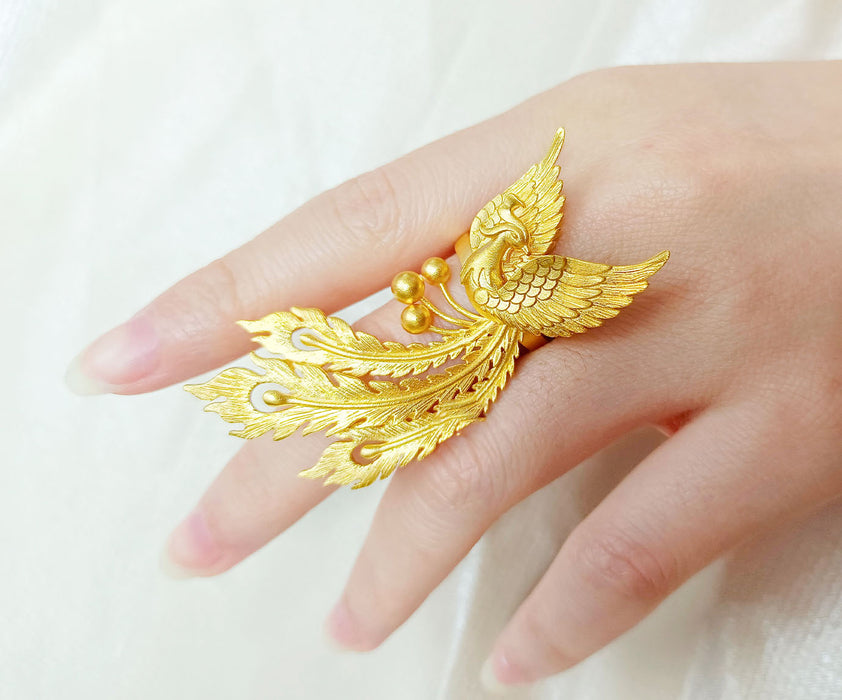 Wholesale High end ring with adjustable mouth, fashionable and exquisite, light luxury, gold personality