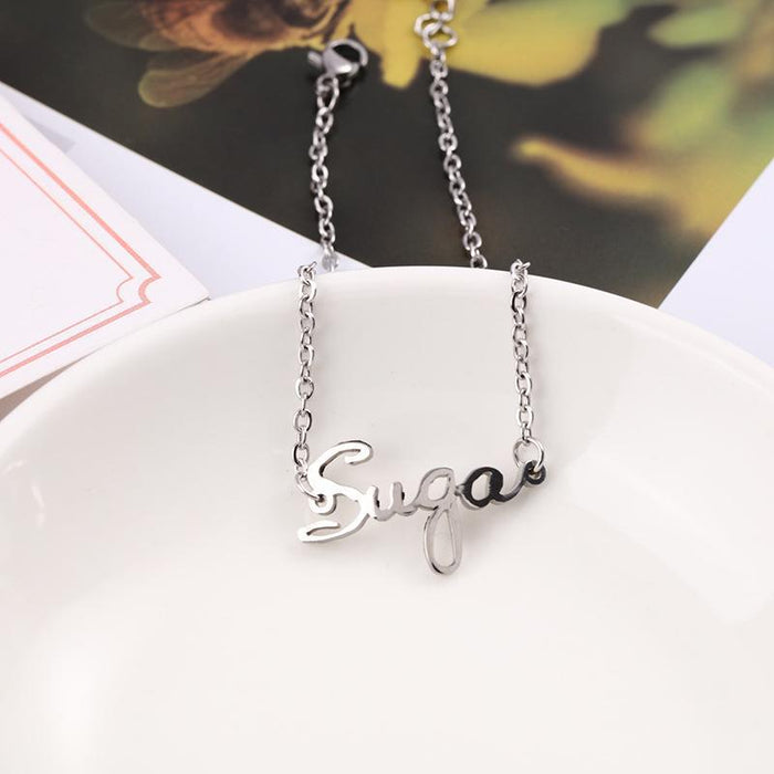 Wholesale Letter Stainless Steel Bracelet JDC-BT-OuJ001