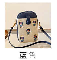 Wholesale All-match Bear Mobile Phone Bag Shoulder Crossbody Square Bag JDC-SD-CB025