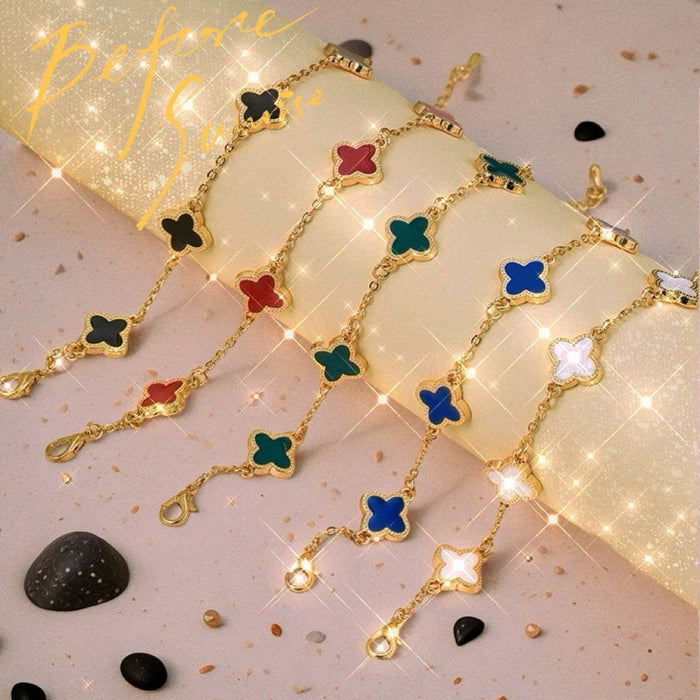 Wholesale Stainless steel clover bracelet, titanium steel high-end decorative accessory