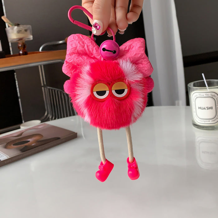Wholesale Imitation rabbit fur car keychain backpack pendant