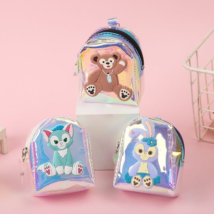 Wholesale Mini Backpack Rabbit PVC Laser Zipper Short Small Wallet JDC-WT-Yuny001