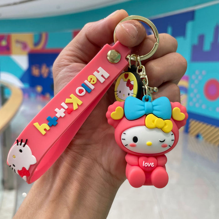 Wholesale Cute keychain cartoon figurine student backpack pendant car keychain small gift