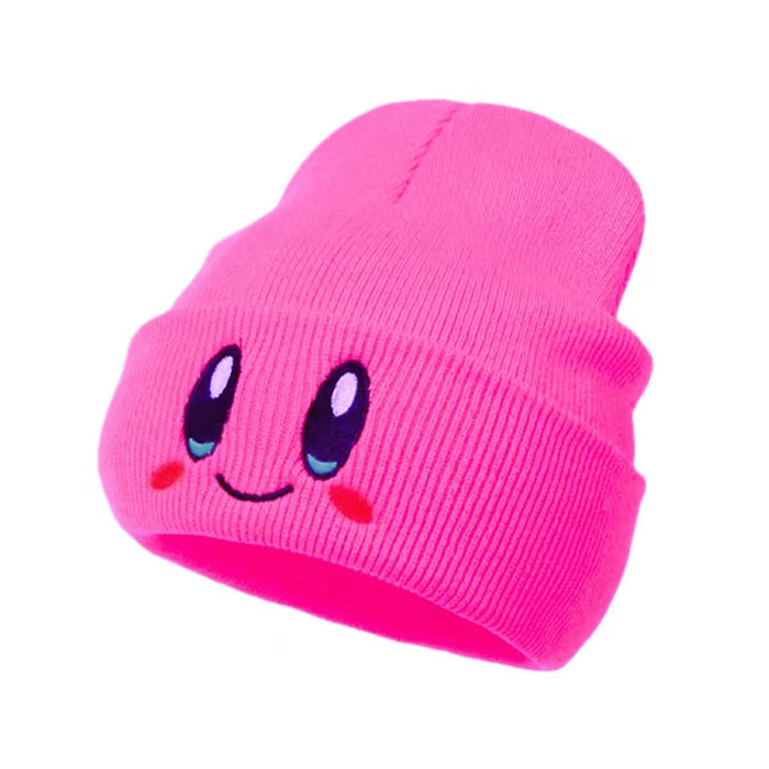 Wholesale Embroidery Big Eyes Smiley Cartoon Acrylic Knitted Children's Beanie Hat JDC-FH-Kamie005