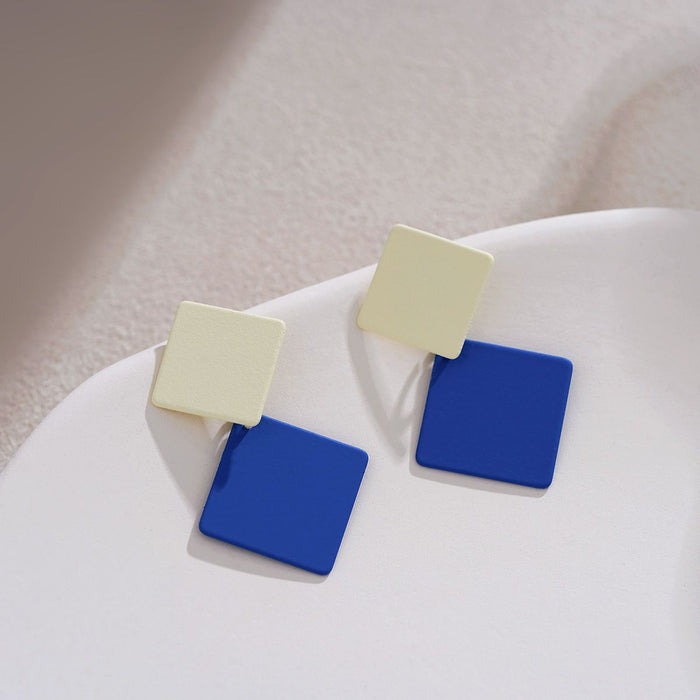 Wholesale Ear studs, niche square, unique earring style earrings