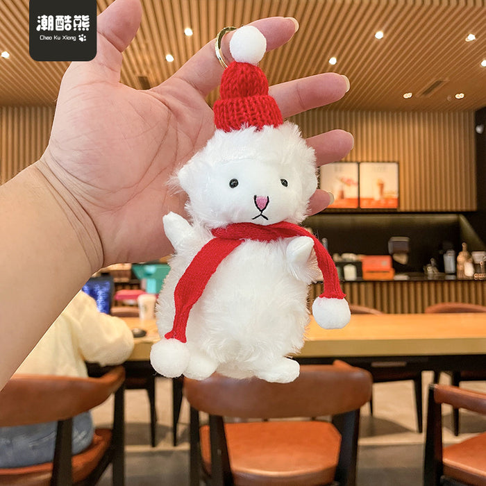 Wholesale Christmas Cute Bear Plush Doll Keychain JDC-KC-CHeng007