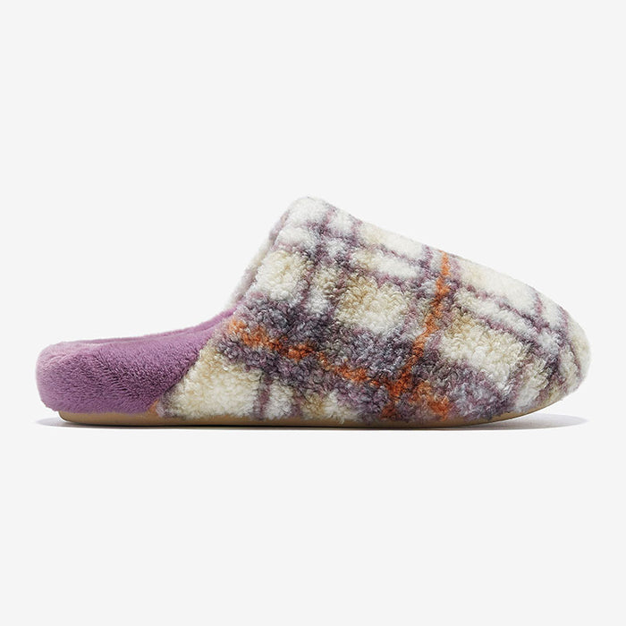 Wholesale Autumn and Winter Closed Toe Plaid Striped Cotton Slippers JDC-SP-Piaob001