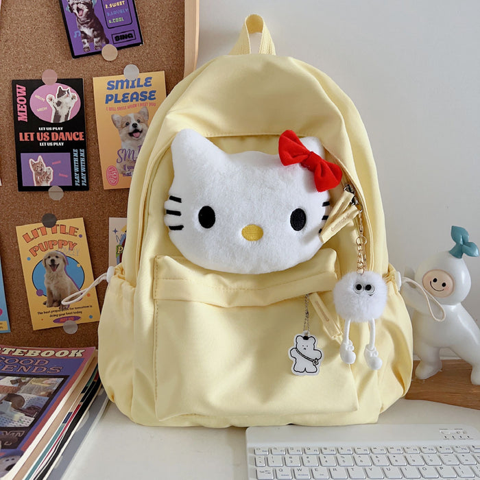 Wholesale Schoolbag Female College Students Cute Cartoon Cat High School Students Large Capacity Backpack Campus Backpack