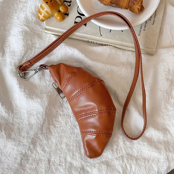 Wholesale Necklace Soft Leather Horn Bag Key Bag  Texture Mini Dumpling Bag Pendant Necklace