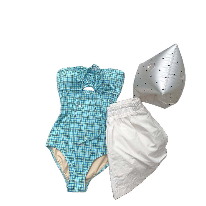 Wholesale Sexy swimsuit one-piece triangle hanging neck swimsuit with a hot spring feel