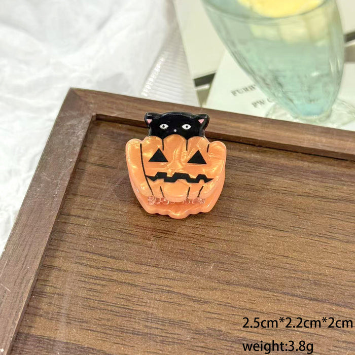 Wholesale  Pumpkin Skull Hair Clips Acrylic Dark Style Hair Accessory For Party And Everyday Styling