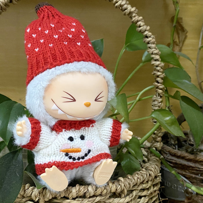 Wholesale pendant baby three-year-old little rabbit wearing a Christmas sweater Christmas doll coat