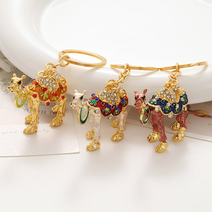 Wholesale Diamond Camel Alloy Keychain JDC-KC-ChaoK040