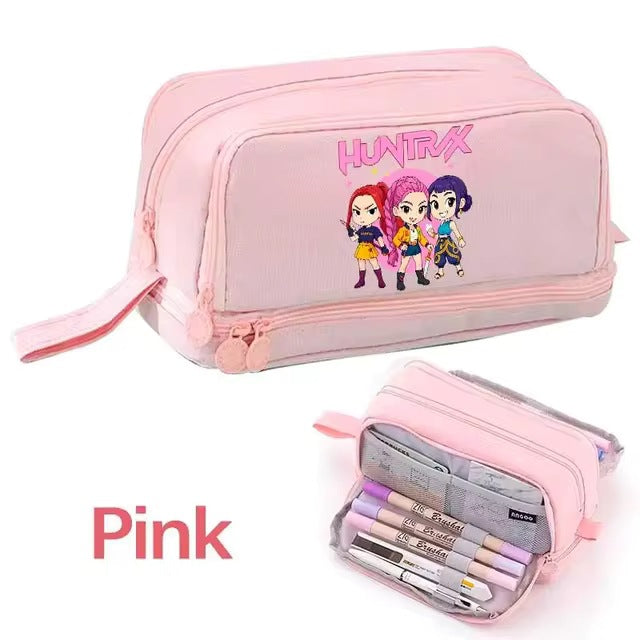 Wholesale Fashion Polyester Cartoon Pencil Case Multifunctional Stationery Pouch Cute School Bag