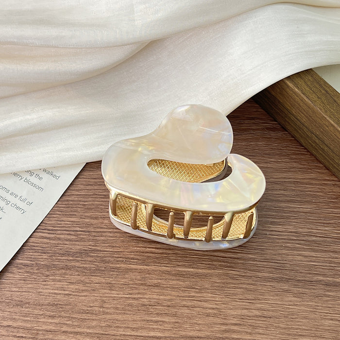 Wholesale Retro Acetic Acid Cloud Claw Clip Pure White