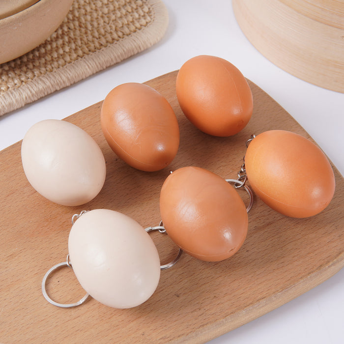Wholesale PVC Simulated Egg Hanging Ornament Decorative Charm Fun Boiled Egg Shape MOQ≥2