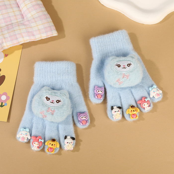 Wholesale Children Cute Cartoon Rabbit Knitted Gloves