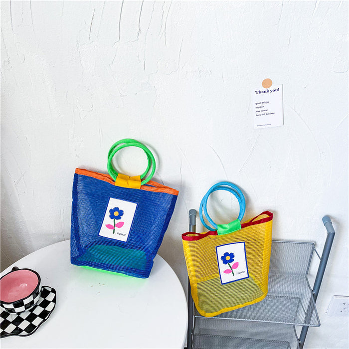 Wholesale New mesh handbag for children, hollowed out vacation photography beach bag