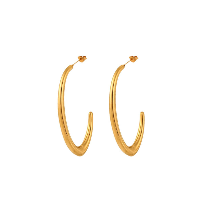 Wholesale Personalized, fashionable, irregular stainless steel earrings with a high-end feel, titanium steel earrings with color retention